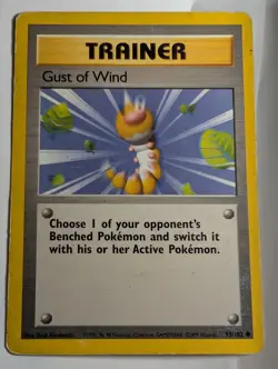 Gust of Wind 93/102 - Trainer - Base Set - Pokemon TCG CCG Card - Image 1