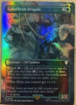 LIMITED EDITION Lord of the Rings MtG Galadhrim Brigade NM BORDERLESS FOIL! - Image 1