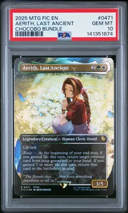 2025 MTG FINAL FANTASY COMMANDER CHOCOBO BUNDLE AERITH, LAST ANCIENT PSA 10 - Image 1
