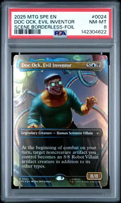 2025 MTG MARVEL'S SPIDER-MAN ETERNAL #0024 DOC OCK, EVIL INVENTOR PSA 8 - Image 1
