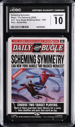 2025 MAGIC: THE GATHERING RARE BORDERLES #1997 SCHEMING SYMMETRY CGC 10 GEM MINT - Image 1