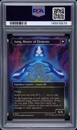 2025 MTG AVATAR HEADLINER-RAISED FOIL AANG MASTER OF ELEMENTS/AVATAR AANG PSA 10 - Image 2