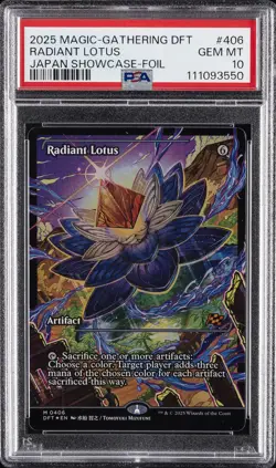 2025 MAGIC: THE GATHERING AETHERDRIFT JPN SHOWCASE-FOIL RADIANT LOTUS PSA 10 - Image 1