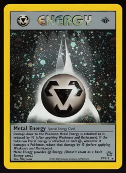 Metal Energy 19/111 Rare Neo Genesis Holo 1st Edition Pokemon - Image 1