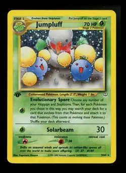 1st Edition Jumpluff 9/64 Neo Revelation 2000 Holo Rare WOTC Pokemon Card TCG - Image 1