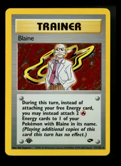 #3 1st Edition Blaine 17/132 Gym Challenge 2000 Holo Rare WOTC Pokemon Card TCG - Image 1