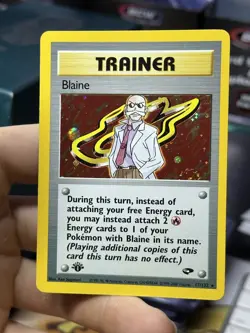 #3 1st Edition Blaine 17/132 Gym Challenge 2000 Holo Rare WOTC Pokemon Card TCG - Image 3