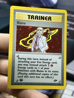 #3 1st Edition Blaine 17/132 Gym Challenge 2000 Holo Rare WOTC Pokemon Card TCG - Image 4