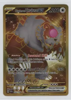 Hyper Rare - Bloodmoon Ursaluna ex Pokemon Twilight Masquerade TWM #222 - Image 1