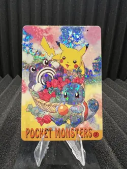 Pokemon Vintage Pocket Monsters Vending HOLO Prism Sticker Bandai 1999 Nintendo - Image 1