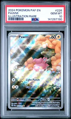 2024 POKEMON PAF EN-PALDEAN FATES ILLUSTRATION RARE #226 PAWMI PSA 10 - Image 1