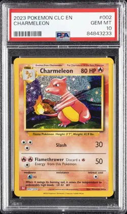 2023 POKEMON CLC-CLASSIC CHARIZARD & HO-OH EX DECK #002 CHARMELEON PSA 10 - Image 1