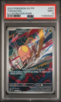 2023 POKEMON FRENCH SVI FR-SCARLET & VIOLET ILLUSTRATION RARE TOEDSCOOL PSA 9 - Image 1