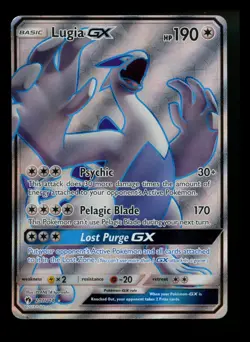 Lugia GX 207/214 Lost Thunder 2018 Full Art Holo Rare Pokemon Card TCG - Image 1