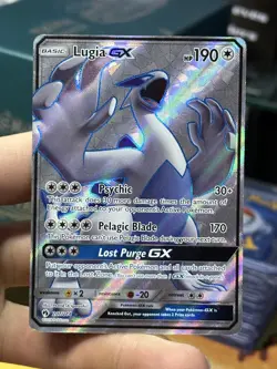 Lugia GX 207/214 Lost Thunder 2018 Full Art Holo Rare Pokemon Card TCG - Image 3