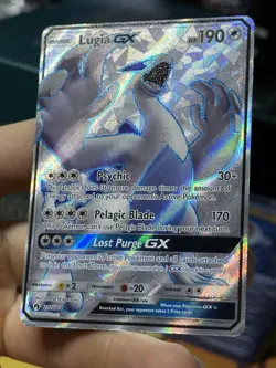 Lugia GX 207/214 Lost Thunder 2018 Full Art Holo Rare Pokemon Card TCG - Image 5