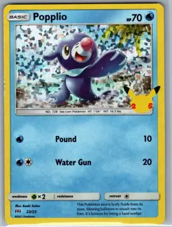 Popplio - 23/25 Holo McDonald's 25th Anniversary Promos - Pokemon Card - NM - Image 1