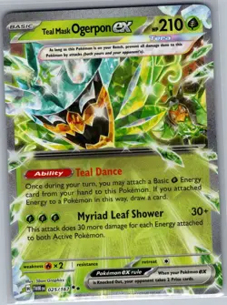 Teal Mask Ogerpon ex 025/167 SV06: Twilight Masquerade - Pokemon Card - NM - Image 1