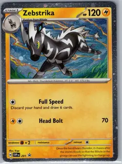 Zebstrika - (Cosmos Holo) SVP201 Holo Scarlet Violet Promo - Pokemon Card - NM - Image 1