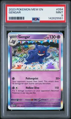 2023 POKEMON MEW EN-151 #094 GENGAR PSA 9 - Image 1