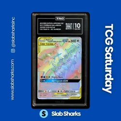 2019 POKEMON SM HIDDEN FATE #69/68 MOLTRES ZAPDOS ARTICUNO SECRET RAINBOW TAG 10 - Image 1