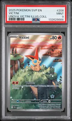 2025 POKEMON UNOVA VICTINI ILLUSTRATION COLLECTION PROMO #208 VICTINI PSA 9 - Image 1