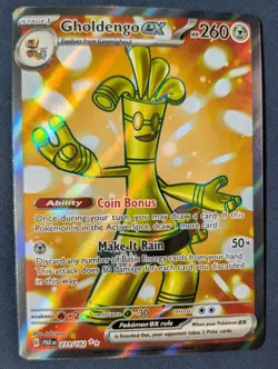 Pokemon TCG - Gholdengo ex Ultra Rare SV04: Paradox Rift 231/182 - NEAR MINT - Image 1