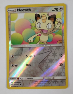 Meowth 125/181 Reverse Holo Team Up Pokemon Card LP - Image 1
