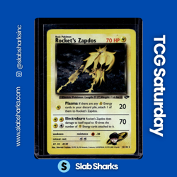 2000 POKEMON GYM CHALLENGE #15/132 ROCKET'S ZAPDOS HOLO - Image 1