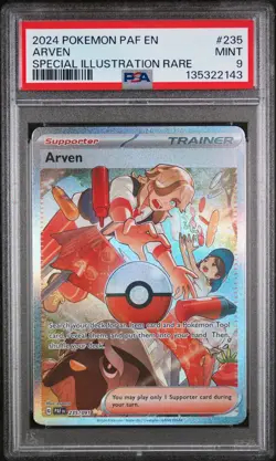 2024 POKEMON PAF EN-PALDEAN FATES SPECIAL ILLUSTRATION RARE #235 ARVEN PSA 9 - Image 1