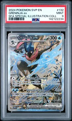 2024 POKEMON SHROUDED FABLE ILLUSTRATION COLLECTION PROMO #132 GRENINJA EX PSA 9 - Image 1