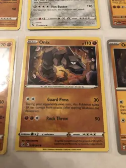 Lot Of 6 Onix and Steelix Pokemon Cards - Image 3