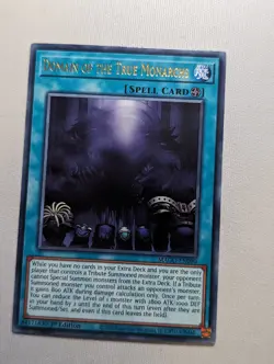 Domain of the True Monarchs MAGO-EN090 Gold Rare 1st Edition YuGiOh TCG Card NM - Image 1