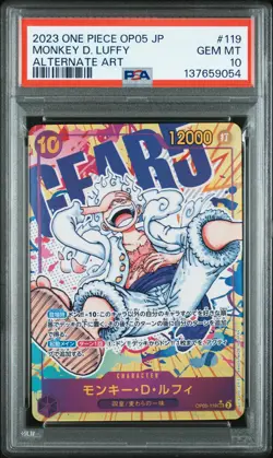 2023 ONE PIECE JPN AWAKENING OF THE NEW ERA ALT ART #119 MONKEY D. LUFFY PSA 10 - Image 1