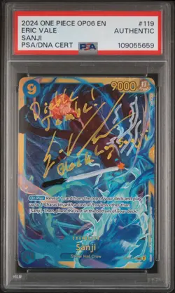 ONE PIECE SANJI ERIC VALE OP06-119 SEC SKETCH AUTO SIGNED INSCRIBED PSA - Image 1