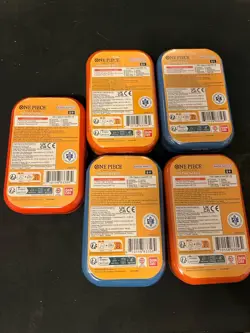 Set Of FIVE - One Piece Tin Vol 2 Mini Tins- SEALED - Luffy/Portgas/Sabo - Image 2