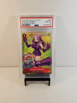 2025 One Piece ST-21 EX Gear 5 #004 Jewelry Bonney Alt. Art PSA Gem 10 POP 45 - Image 3