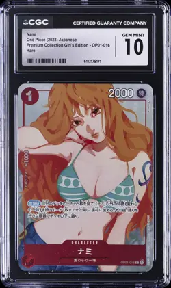 2023 ONE PIECE JPN PREMIUM COLLECTION GIRL'S EDITION RARE NAMI CGC 10 GEM MINT - Image 1