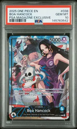 2025 ONE PIECE PROMOS PSA MAGAZINE EXCLUSIVE #038 BOA HANCOCK PSA 10 - Image 1
