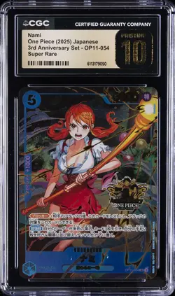 2025 ONE PIECE JPN 3RD ANNIVERSARY SET SUPER RARE #OP11-054 NAMI CGC 10 PRISTINE - Image 1