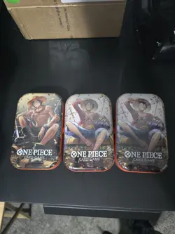 One Piece Mini Tins Vol 2 Sealed Lot Of 3 Only 2 Designs. - Image 1