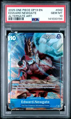 2025 ONE PIECE OP13-CARRYING ON HIS WILL ALTERNATE ART EDWARD NEWGATE PSA 10 - Image 1