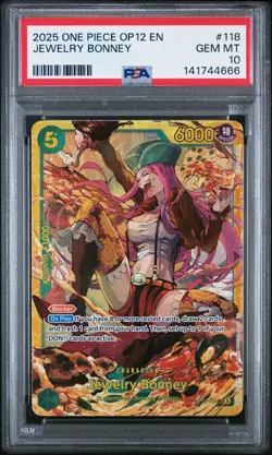 2025 ONE PIECE OP12-LEGACY OF THE MASTER #118 JEWELRY BONNEY PSA 10 - Image 1