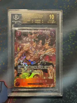 One Piece CCG Portgas.D.Ace Paramount War SR OP02 13 BGS 10 BLACK LABEL JAPANESE - Image 2