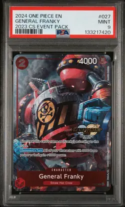 2024 ONE PIECE CHAMP 2023 EVENT PACK #027 GENERAL FRANKY PSA 9 - Image 1