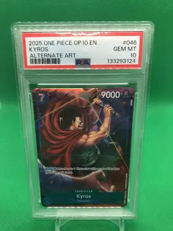 2025 One PIECE OP10-046 Kyros Alternate Art Psa 10 English - Image 1