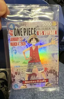 Bandai One Piece CCG US Voyage Promo Full Art Holo Monkey.D.Luffy Gonzaga - Image 1