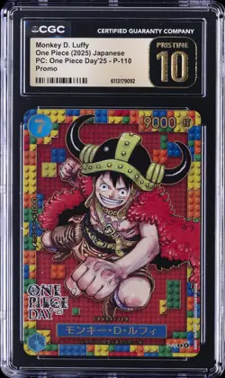 2025 ONE PIECE JPN PC: ONE PIECE DAY '25 - PROMO MONKEY D LUFFY CGC 10 PRISTINE - Image 1