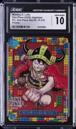 2025 ONE PIECE JAPANESE PC: ONE PIECE DAY '25 - PROMO MONKEY D LUFFY CGC 10 - Image 1