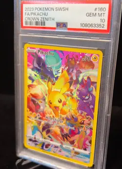 PSA 10 Pikachu 160/159 Secret Rare Crown Zenith English Pokemon Card - Image 5